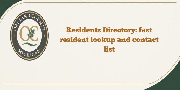 Residents Directory: fast resident lookup and contact list