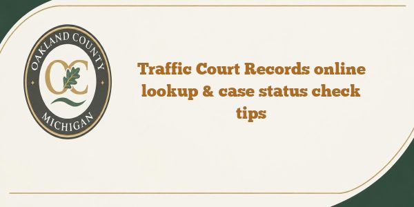 Traffic Court Records online lookup & case status check tips